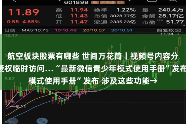 航空板块股票有哪些 世间万花筒丨视频号内容分级管理、监护
